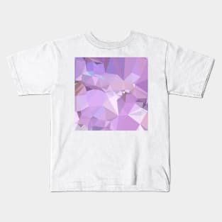 Electric Lavender Abstract Low Polygon Background Kids T-Shirt